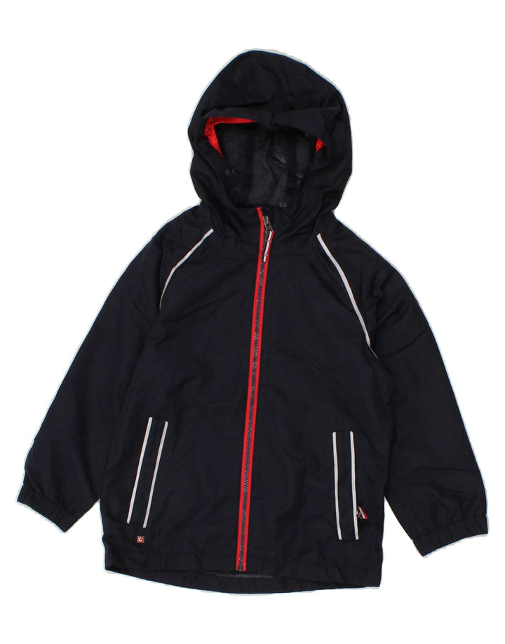 KILLTEC Boys Hooded Rain Jacket 5-6 Years Navy Blue Polyester Vintage Killtec and Second-Hand Killtec from Messina Hembry 