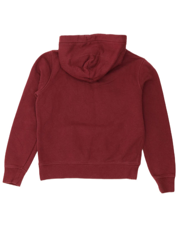Jack Wills Womens Graphic Oversized Hoodie Jumper UK 10 Small Burgundy