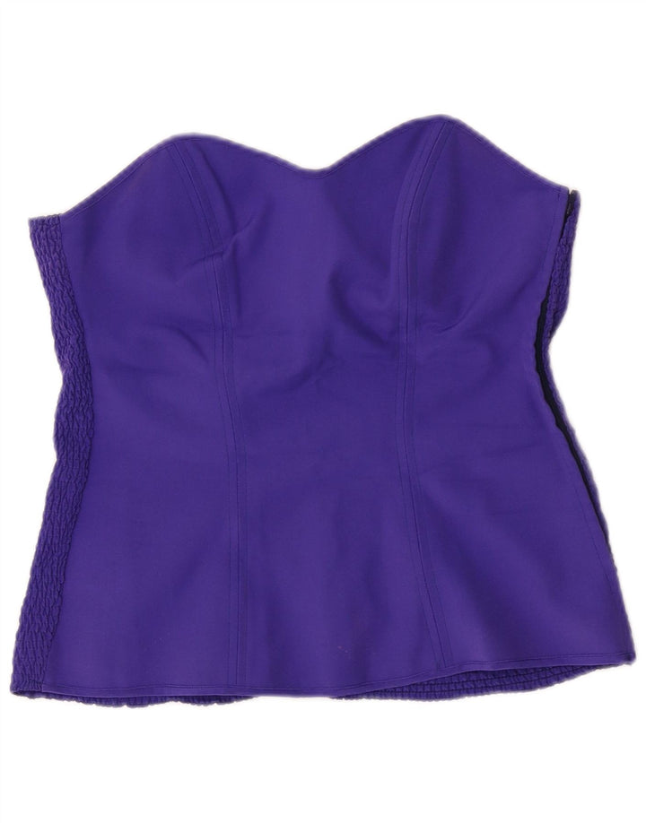 Pancaldi & B Womens Corset Top UK 8 Small Purple Silk