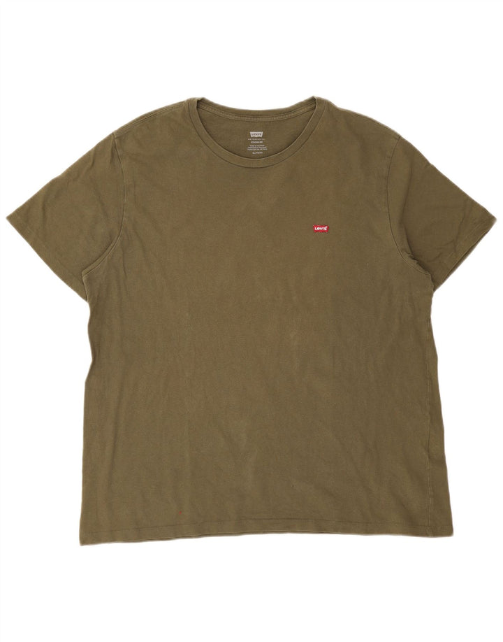 Levi's Mens Standard T-Shirt Top XL Khaki Cotton