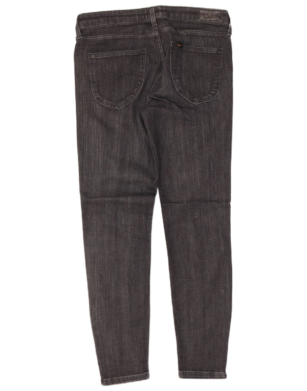 Lee Womens Scarlett Cropped Jeans W29 L26 Μαύρο βαμβακερό