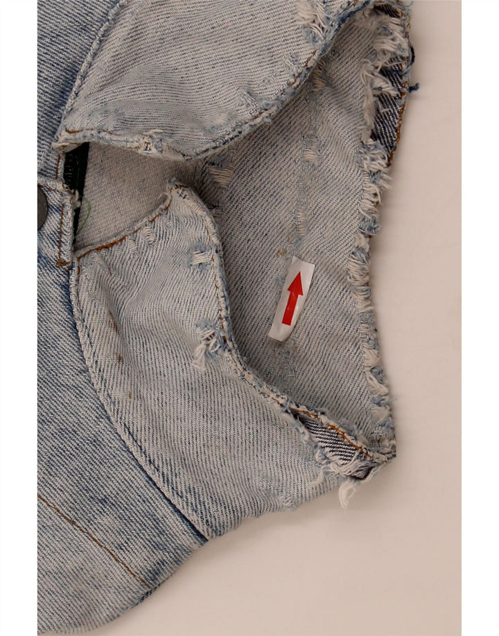 CHAMBERS Womens Crop Denim Jacket UK 16 Large Blue