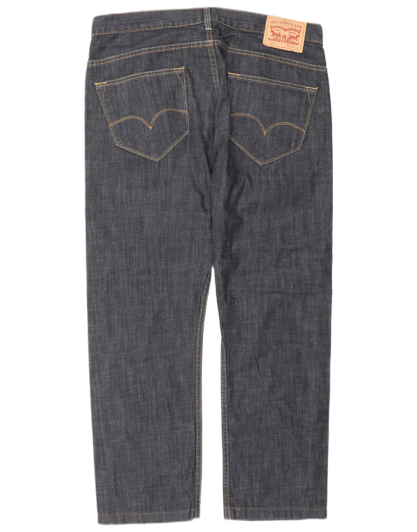 Levi's Mens 504 Straight Jeans W36 L32 Navy Blue Cotton
