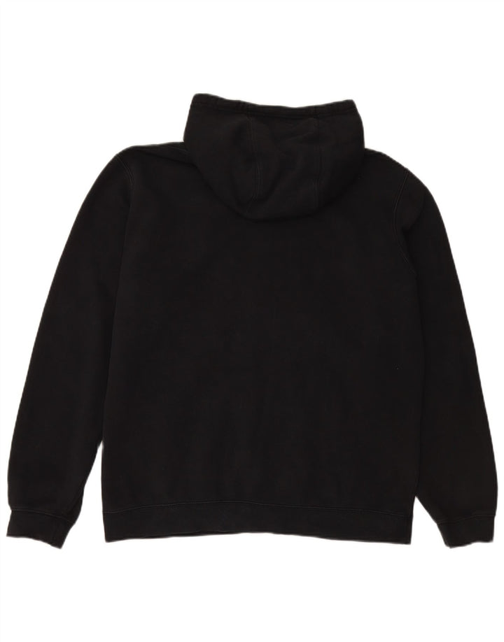 NIKE Mens Hoodie Jumper Large Black Cotton