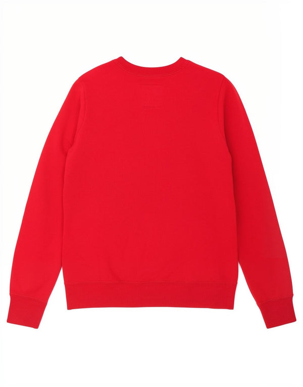 Hollister Womens Graphic Sweatshirt Jumper UK 8 Small Red Cotton