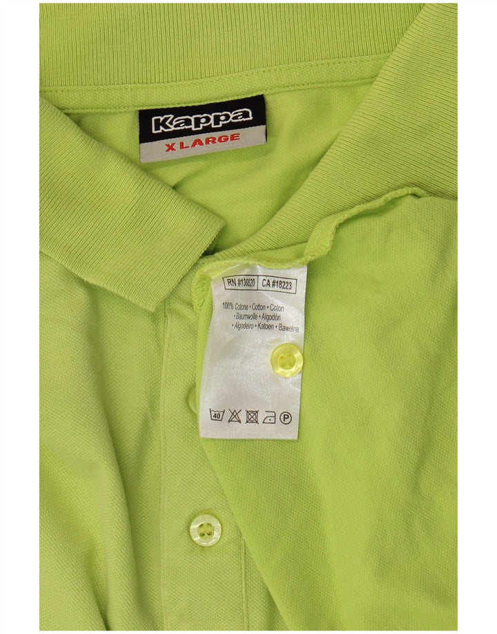 Kappa Mens Polo Shirt XL Green Cotton