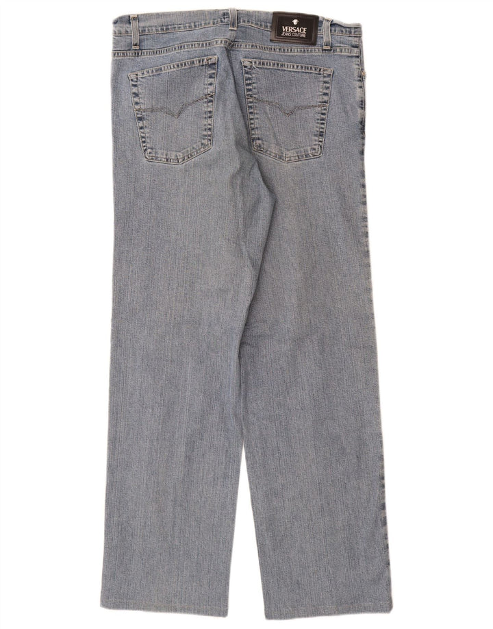 Jeans dritti da donna Versace W34 L31 Blu