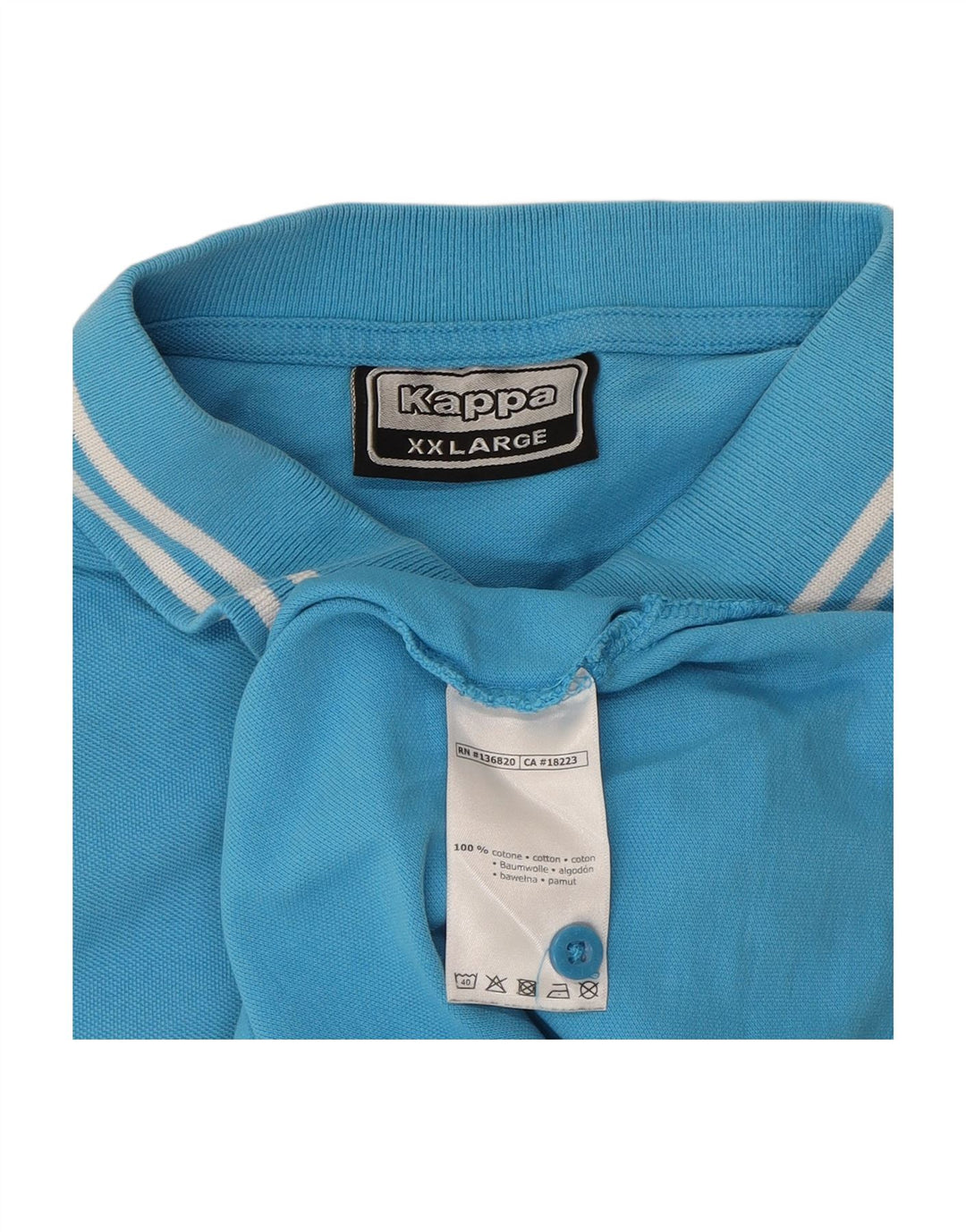 KAPPA Mens Polo Shirt 2XL Blue Cotton