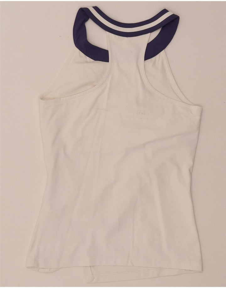 Sergio Tacchini Womens Vest Top UK 4 XS White Nylon