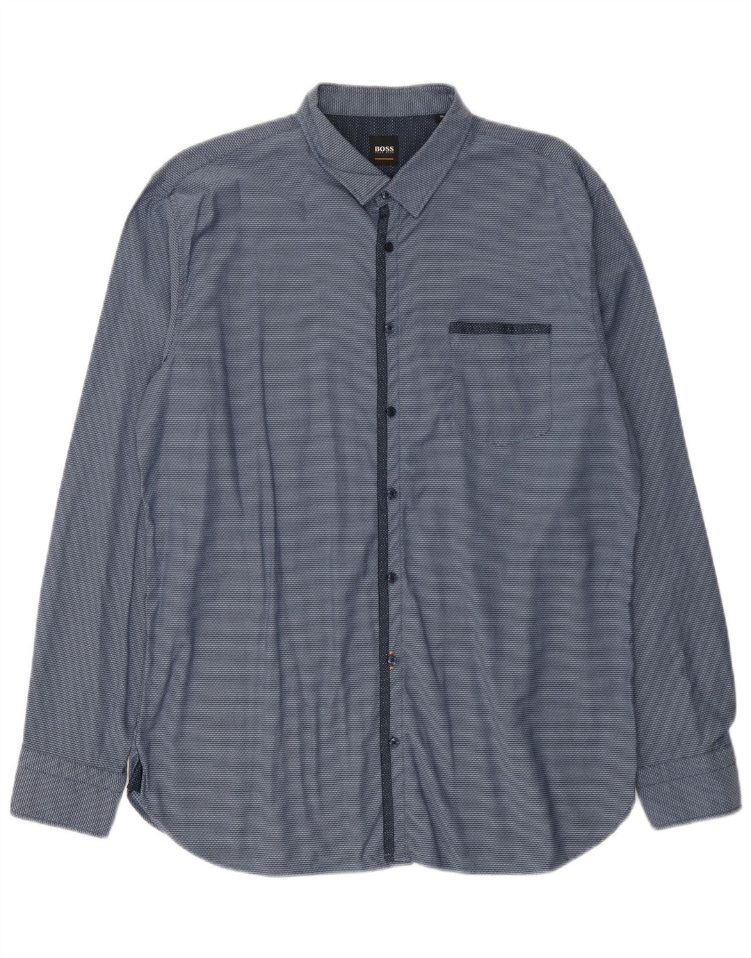 Hugo Boss Mens Shirt XL Blue Spotted