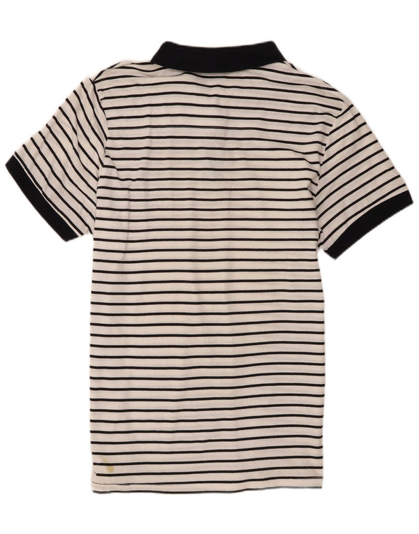 French Connection Polo Homme XL Blanc Rayure Coton