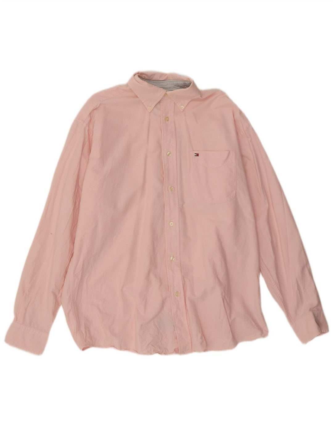 Tommy Hilfiger Mens Shirt Medium Pink Cotton
