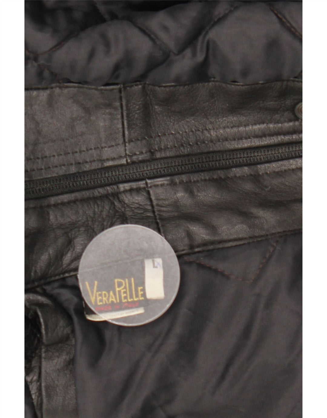 Giacca in pelle vintage da uomo UK 40 grande in pelle nera