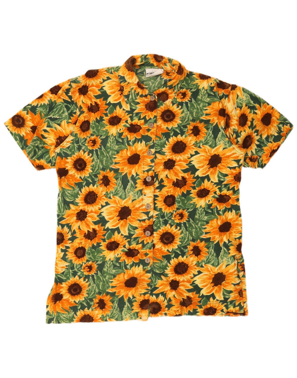 Vintage kvinders kortærmet skjorte EU 38 Medium Multicolored Floral