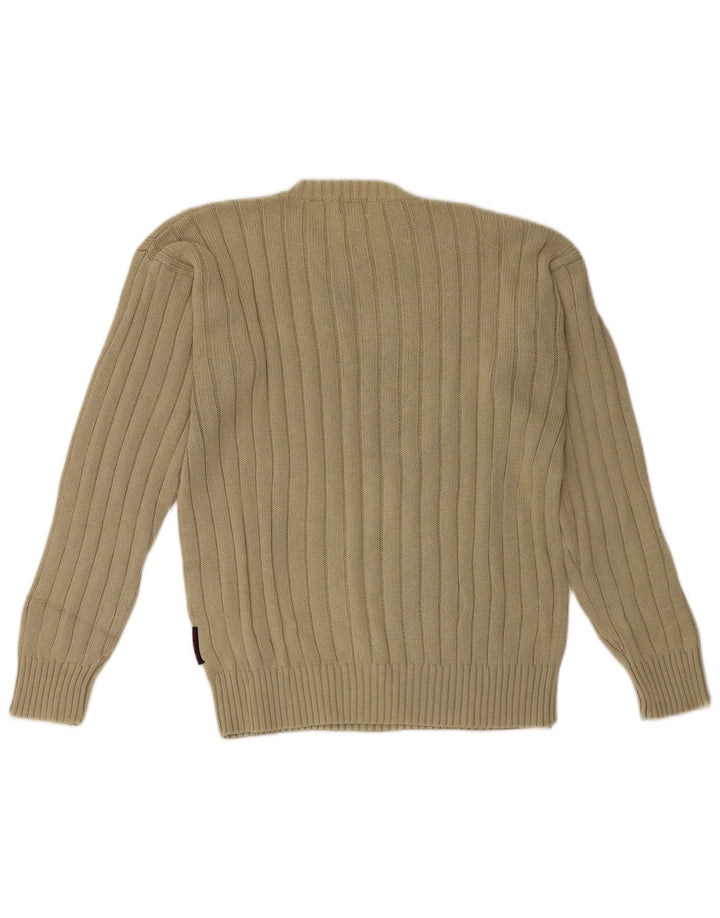 Kappa Mens Crew Neck Jumper Sweater Medium Beige Cotton