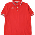 Kappa Polo Homme Large Rouge Rayé Coton