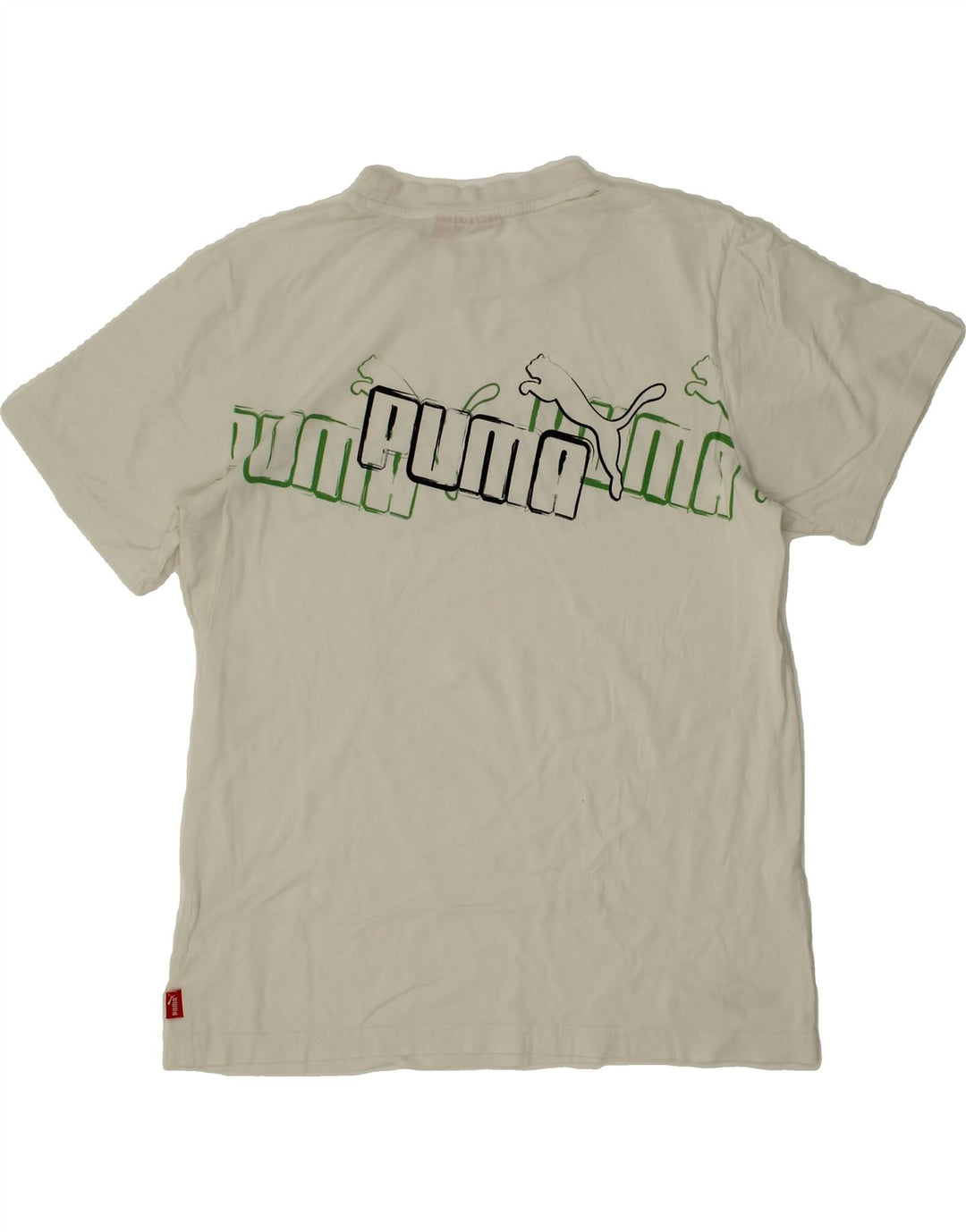 PUMA Boys Graphic T-Shirt Top 13-14 Years White Vintage Puma and Second-Hand Puma from Messina Hembry 