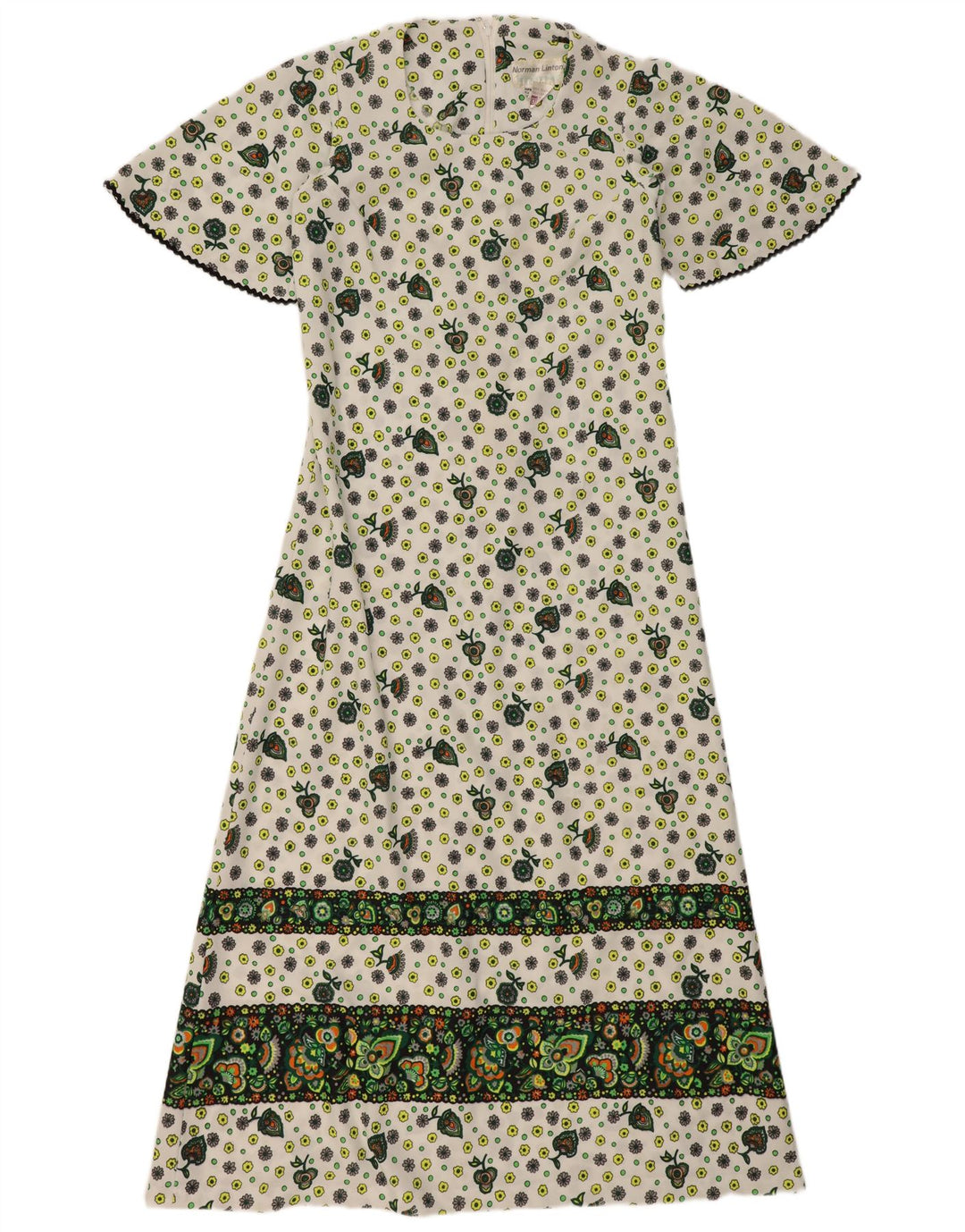 NORMAN LINTON Womens Maxi Dress EU 38 Medium White Floral Polyester