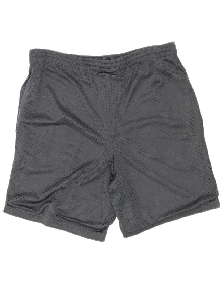 Starter Mens Graphic Regular Fit Sport Shorts Small Grey Polyester Sports