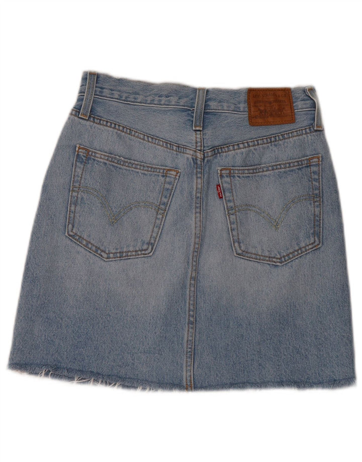 LEVI'S Distressed denimnederdel til kvinder W25 XS Blå bomuld