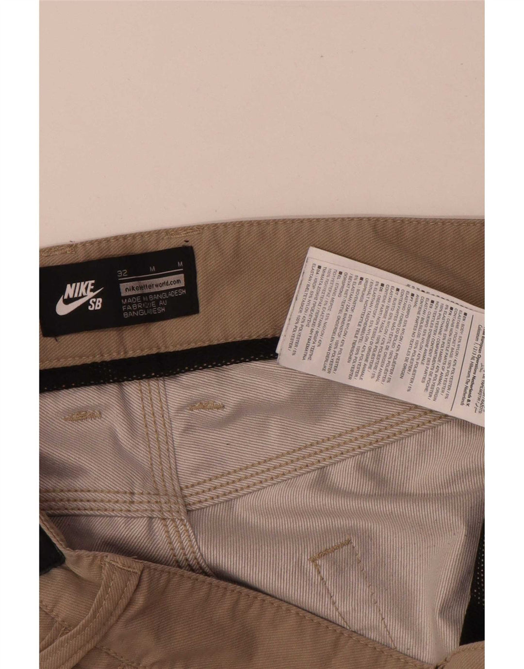 Nike Mens Regular Casual Shorts W32 Medium Beige Nylon