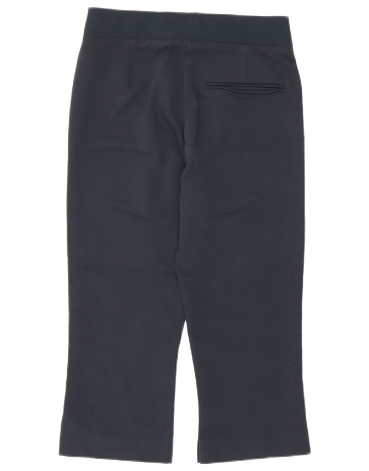 Zara Womens Capri Trousers Small W26 L19 Navy Blue Viscose