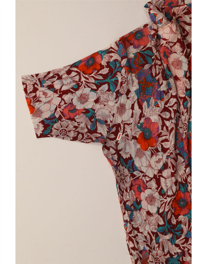 VINTAGE Womens Blouse Top UK 16 Large Multicoloured Floral Polyester Vintage Vintage and Second-Hand Vintage from Messina Hembry 