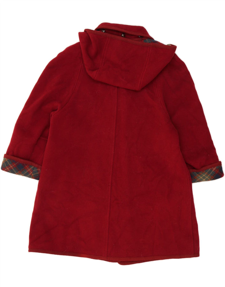 DOLOMITEN Womens Hooded Overcoat UK 16 Large Burgundy Wool Vintage Dolomiten and Second-Hand Dolomiten from Messina Hembry 