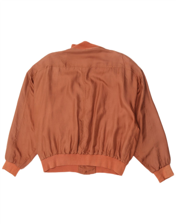 Vintage Bomberjakke til mænd UK 38 Medium Pink Silke