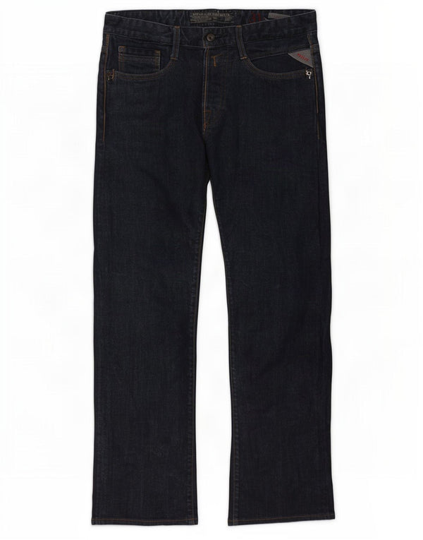 Replay Herre Billstrong Straight Jeans W31 L32 Marineblå Bomuld