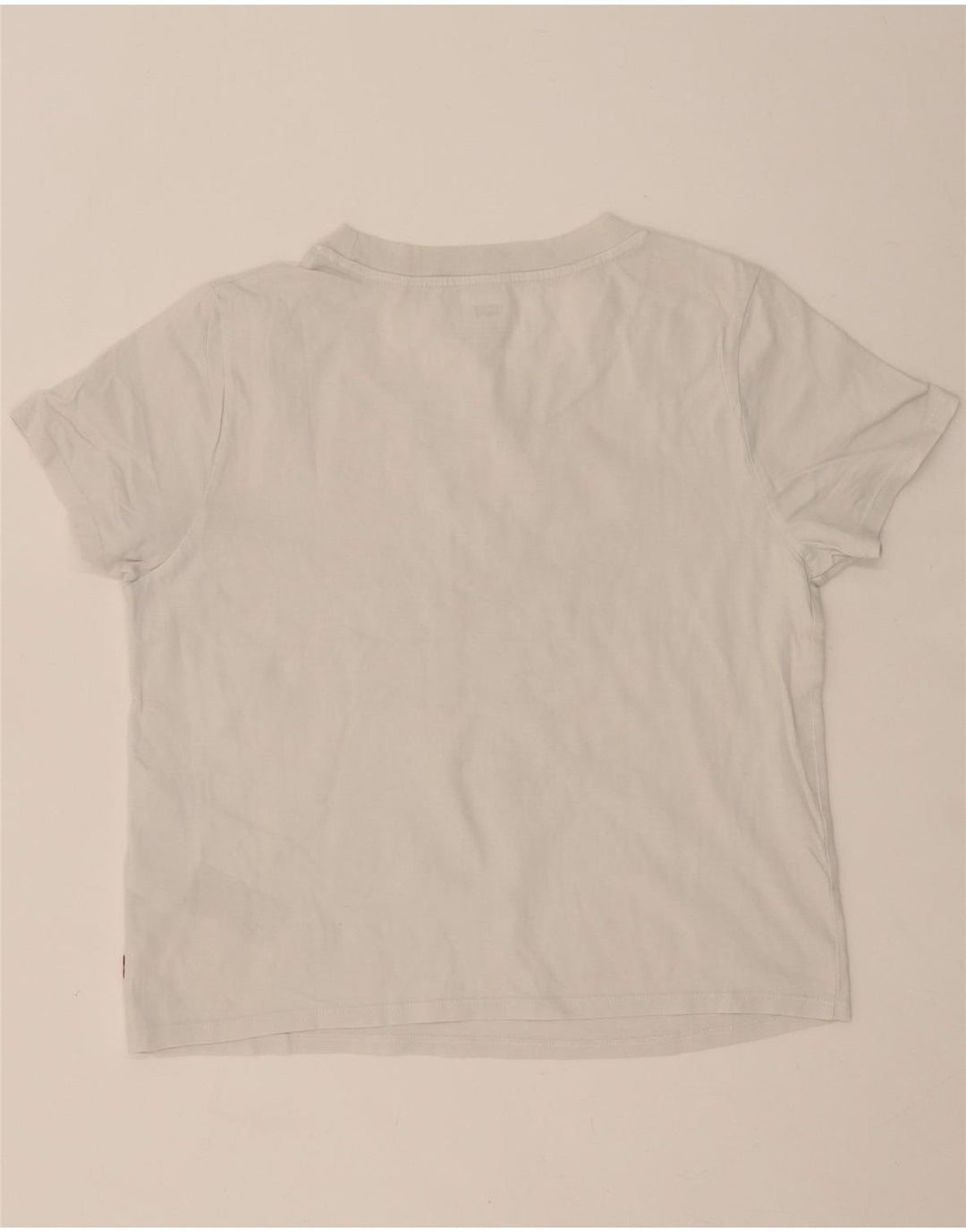 LEVI'S Womens Graphic T-Shirt Top UK 14 Medium White Cotton Vintage Levi's and Second-Hand Levi's from Messina Hembry 