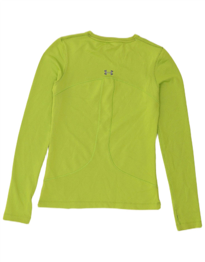 Under Armour Womens Cold Gear Top Long Sleeve UK 12 Medium Green Polyester