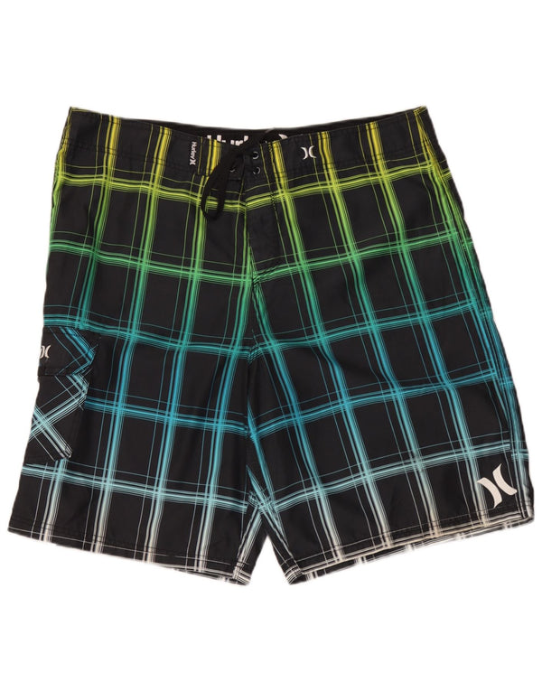 Pantaloncini da bagno da uomo Hurley XL a quadri multicolore