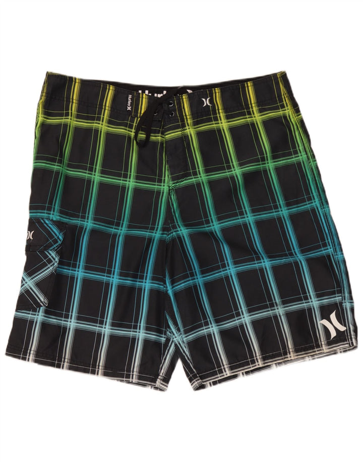 Pantaloncini da bagno da uomo Hurley XL a quadri multicolore