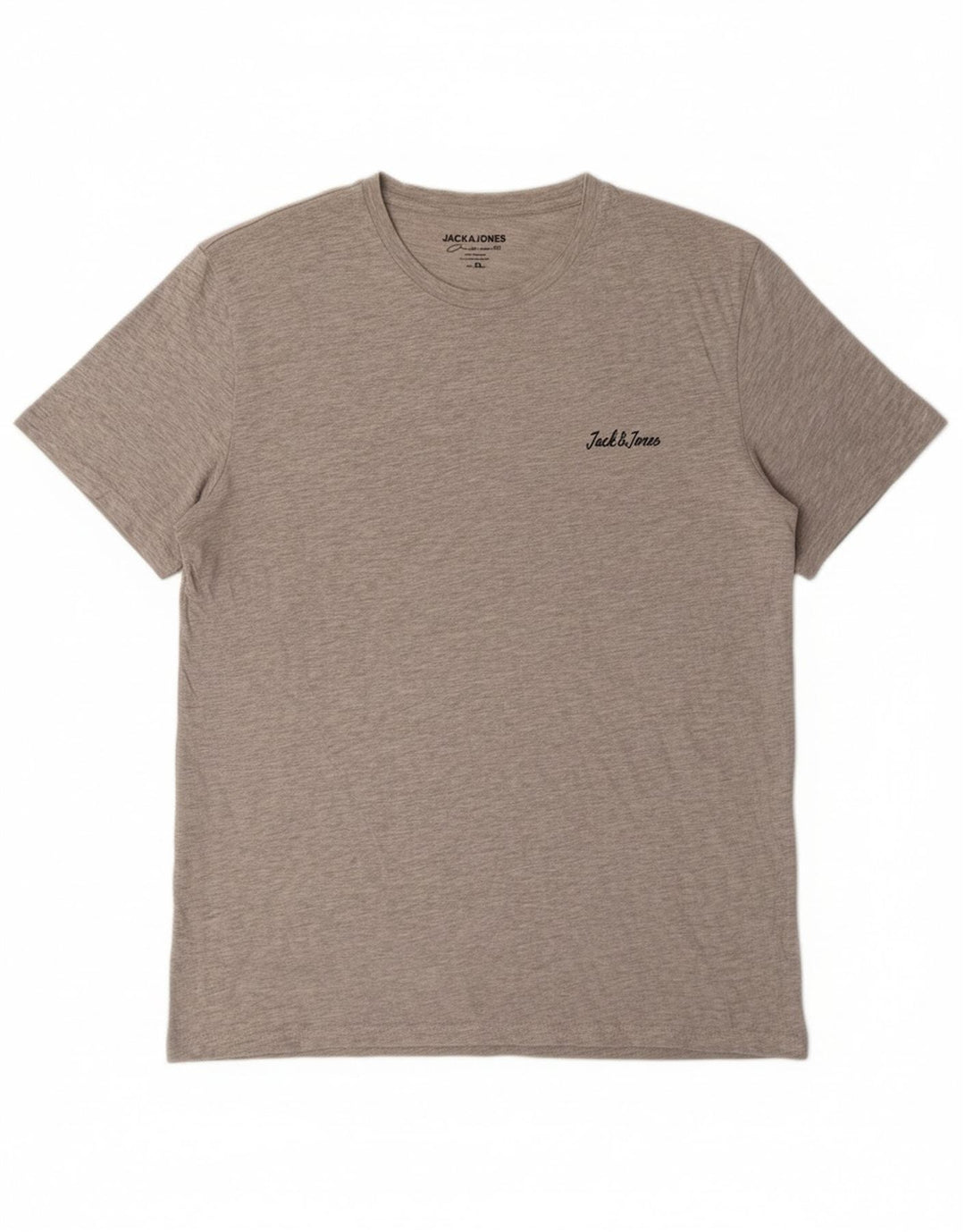 Camiseta masculina original JACK & JONES XL algodão cinza