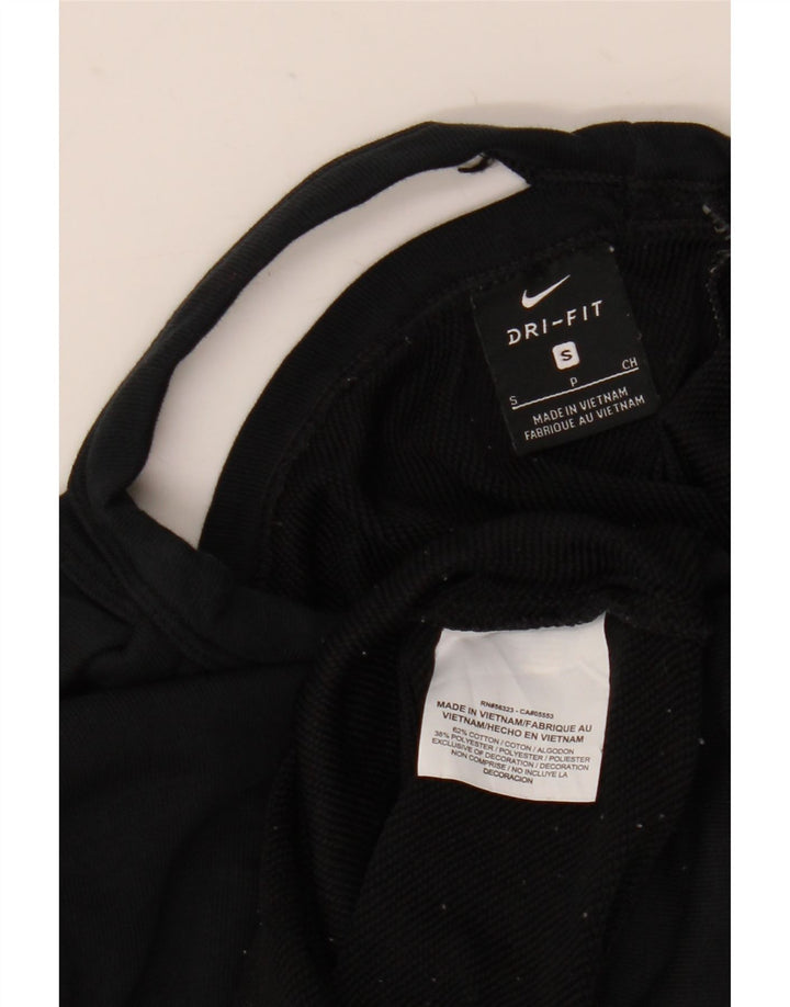 Nike Womens Dri Fit Oversized Sweatshirt Jumper UK 10 Small Black Cotton