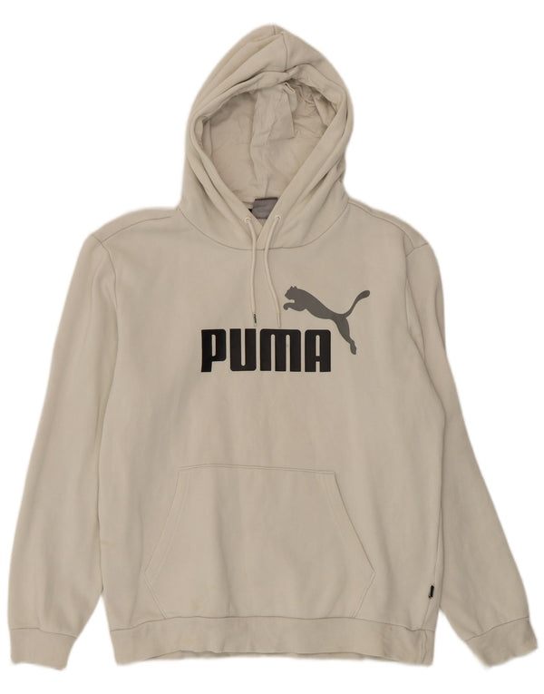 Puma Mens Graphic kapucnis pulóver közepes bézs pamut