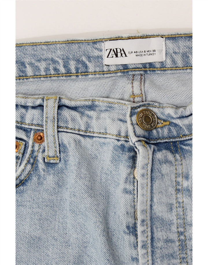 Zara Dame Straight Jeans EU 40 Medium W30 L26 Blå