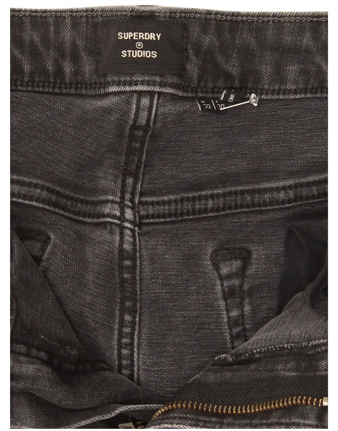 Superdry Womens Crop Slim Jeans W32 L25 Grey Cotton