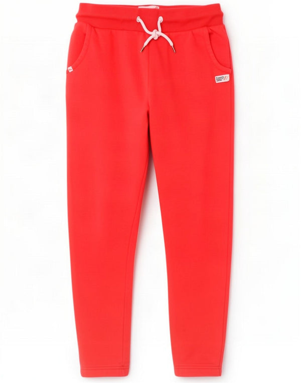 Superdry Pantalon de survêtement pour femme Joggers UK 14 Large Rouge Coton