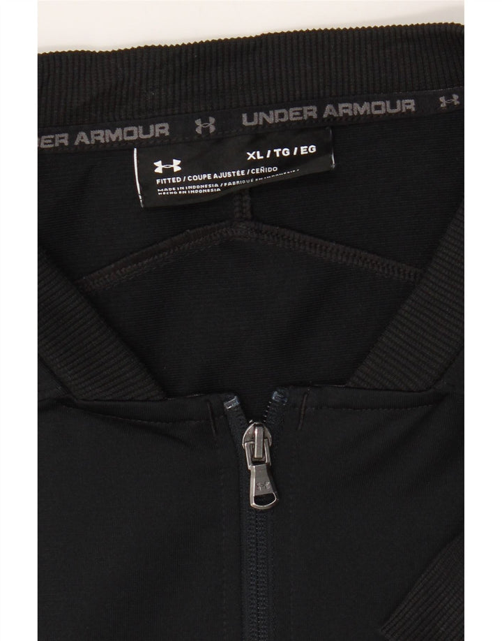 UNDER ARMOUR Mens Tracksuit Top Jacket XL Black Polyester Vintage Under Armour and Second-Hand Under Armour from Messina Hembry 