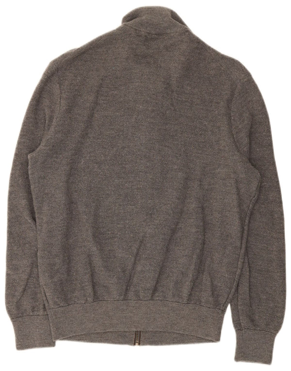 Pulover cardigan pentru bărbați Polo Ralph Lauren, lână merinos, gri mare