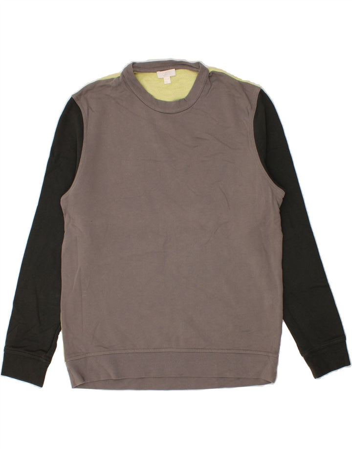 COS Mens Sweatshirt Jumper Large Grey Colourblock Vintage Cos and Second-Hand Cos from Messina Hembry 