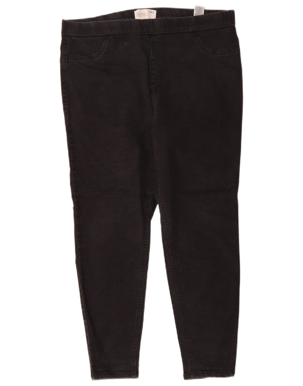 Marks & Spencer Womens Crop Jegging Jeans UK 16 Large W32 L25 Black Cotton