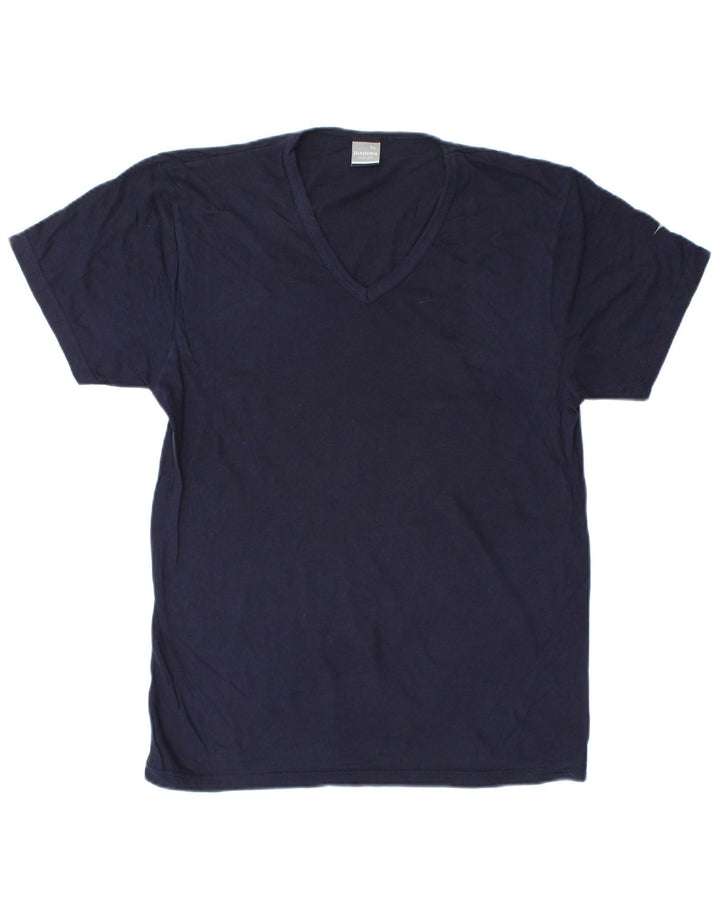 Diadora Mens T-Shirt Top Large Navy Blue Cotton