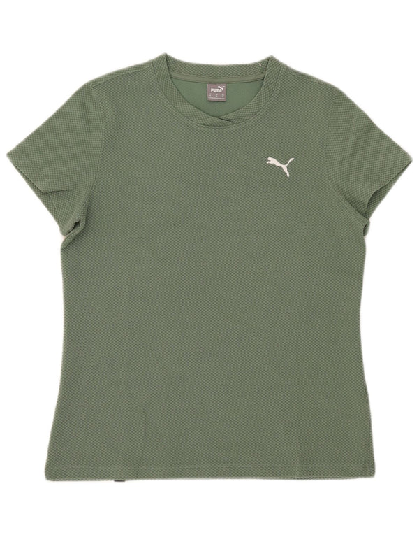 Puma Camiseta para mujer Top UK 12 Algodón verde medio