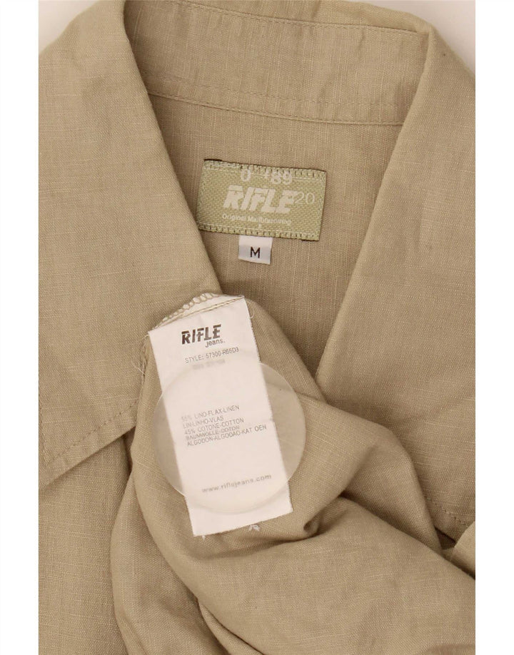 Chemise Homme Rifle Lin Beige Moyen
