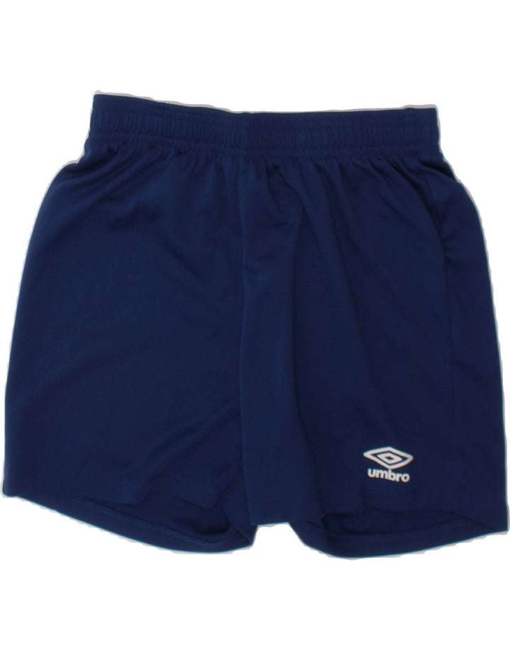 UMBRO Boys Sport Shorts 10-11 Years Medium Navy Blue Polyester Vintage Umbro and Second-Hand Umbro from Messina Hembry 