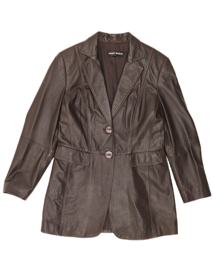 Gerry Weber Sacou blazer pentru femei cu 2 nasturi UK 14 Maro Mediu
