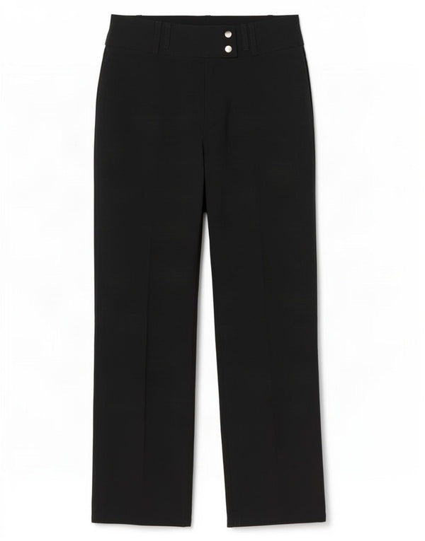 Pantaloni chino bootcut da donna Marks & Spencer UK 12 medi W29 L28 neri
